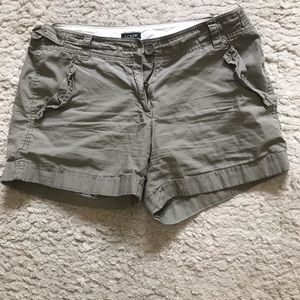 J Crew Grey Brown Olive Khaki Shorts Small Size 0